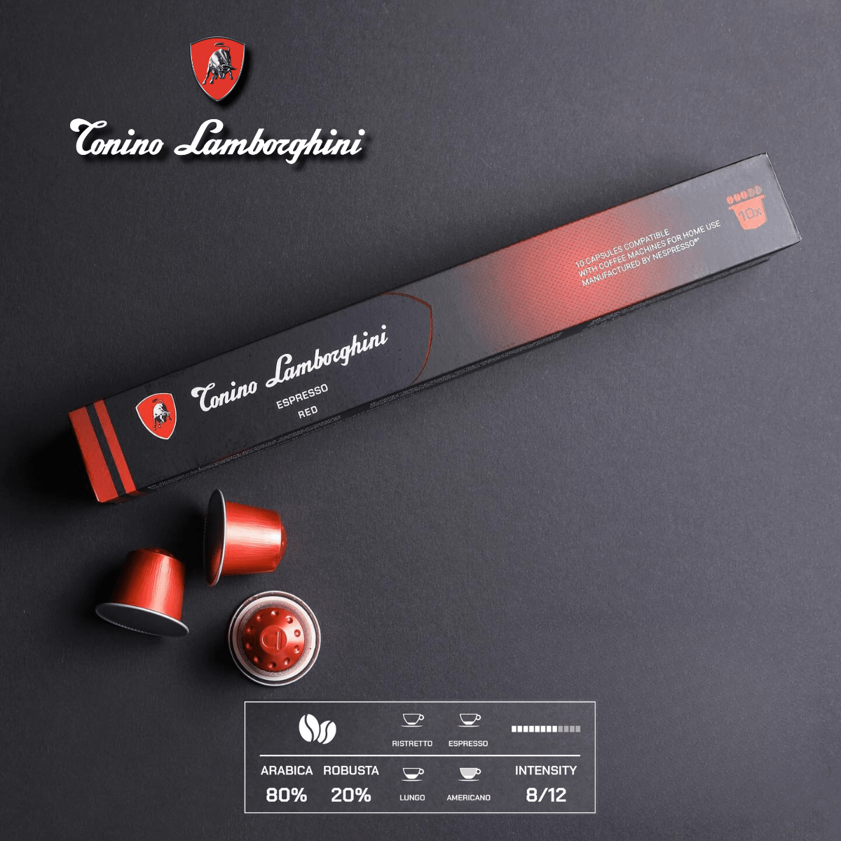 Lamborghini Coffee Pod- Red Espresso