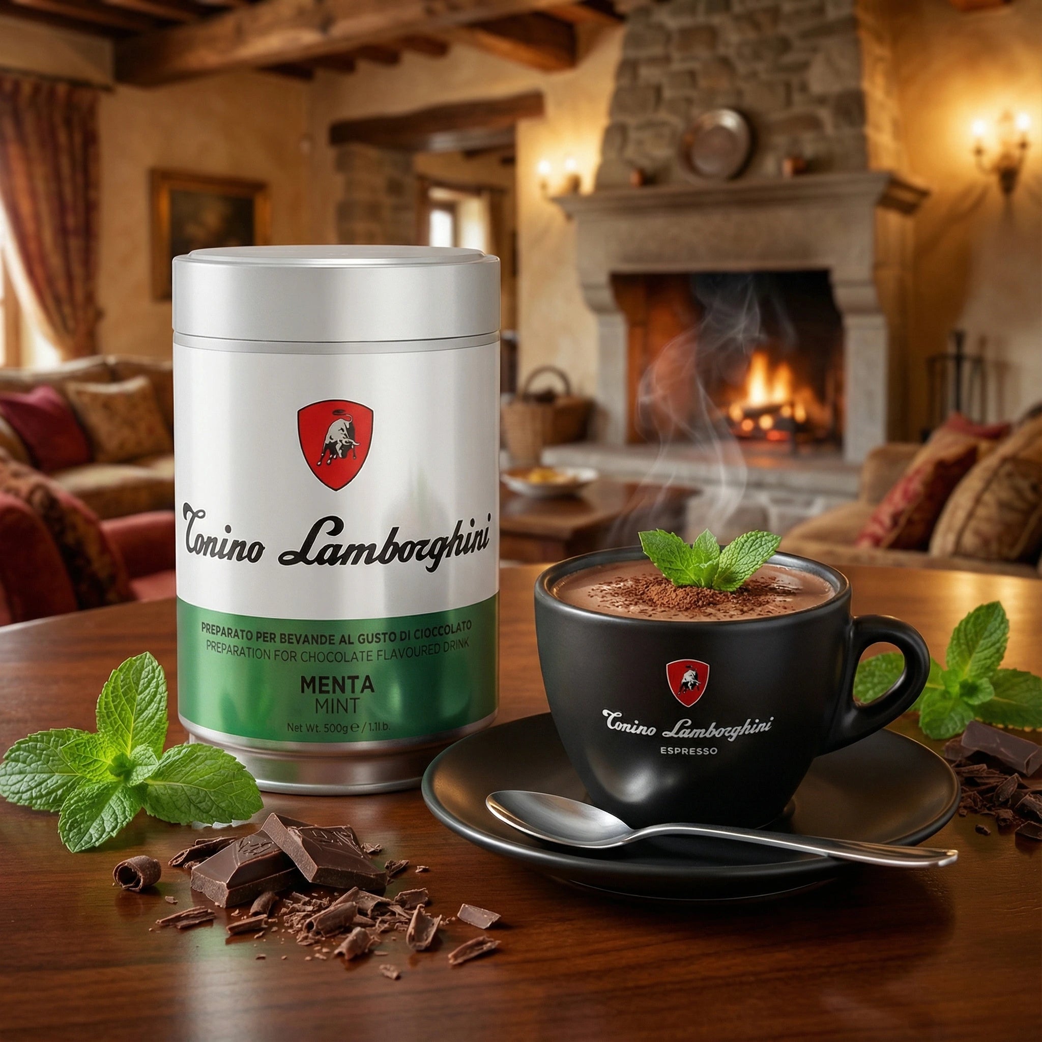 mint hot chocolate-italian hot chocolate-tonino lamborghini
