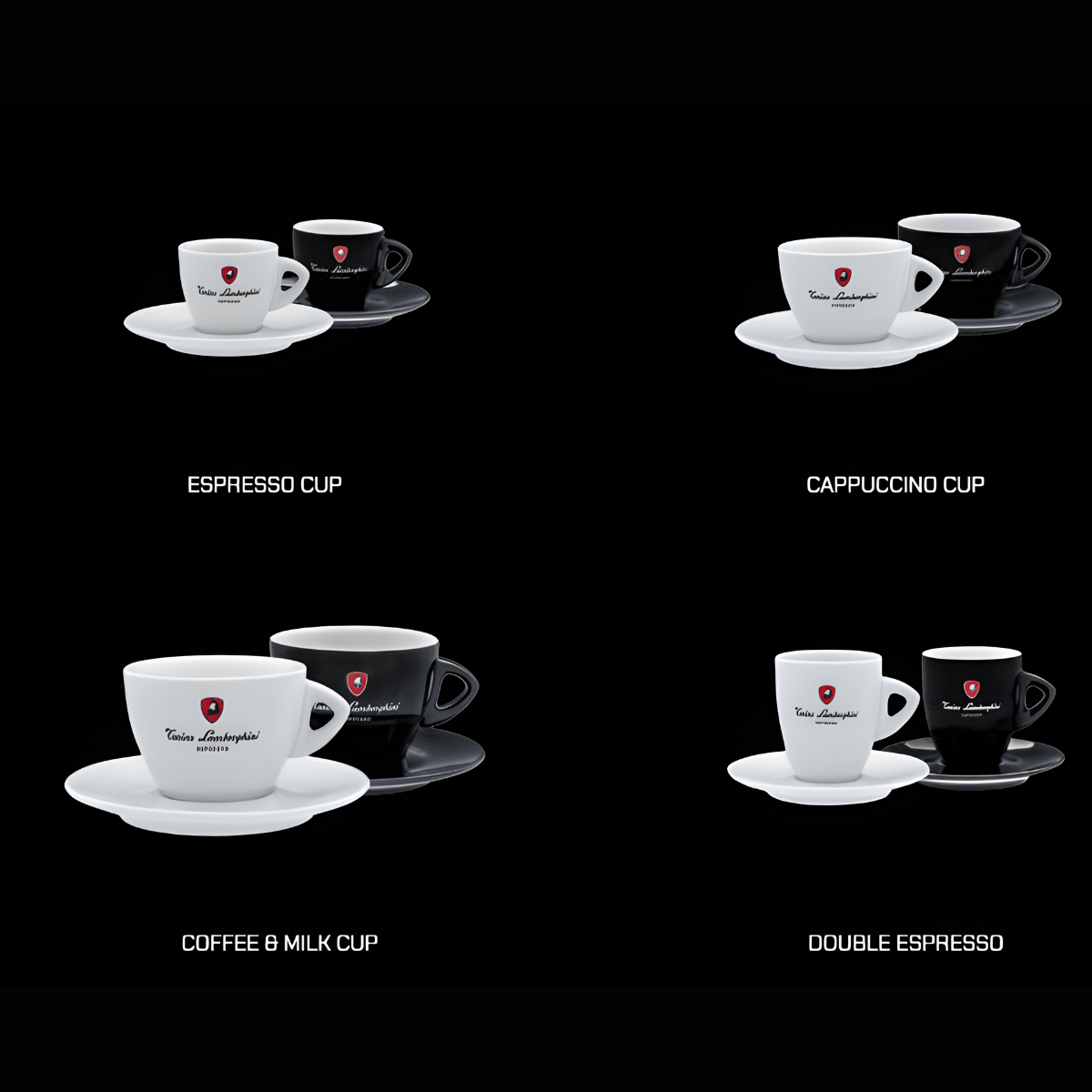 Tonino Lamborghini Black Edition Coffee Cups Collection - Black Edition- Tonino Lamborghini