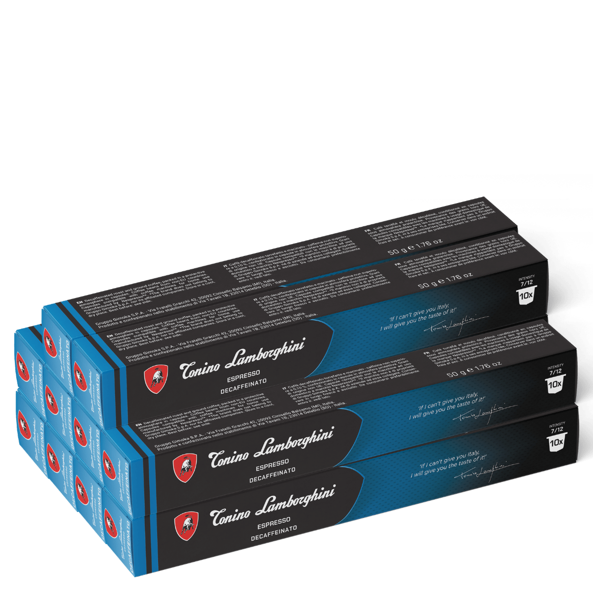 Tonino Lamborghini Decaf Coffee Pods-red-100 pods
