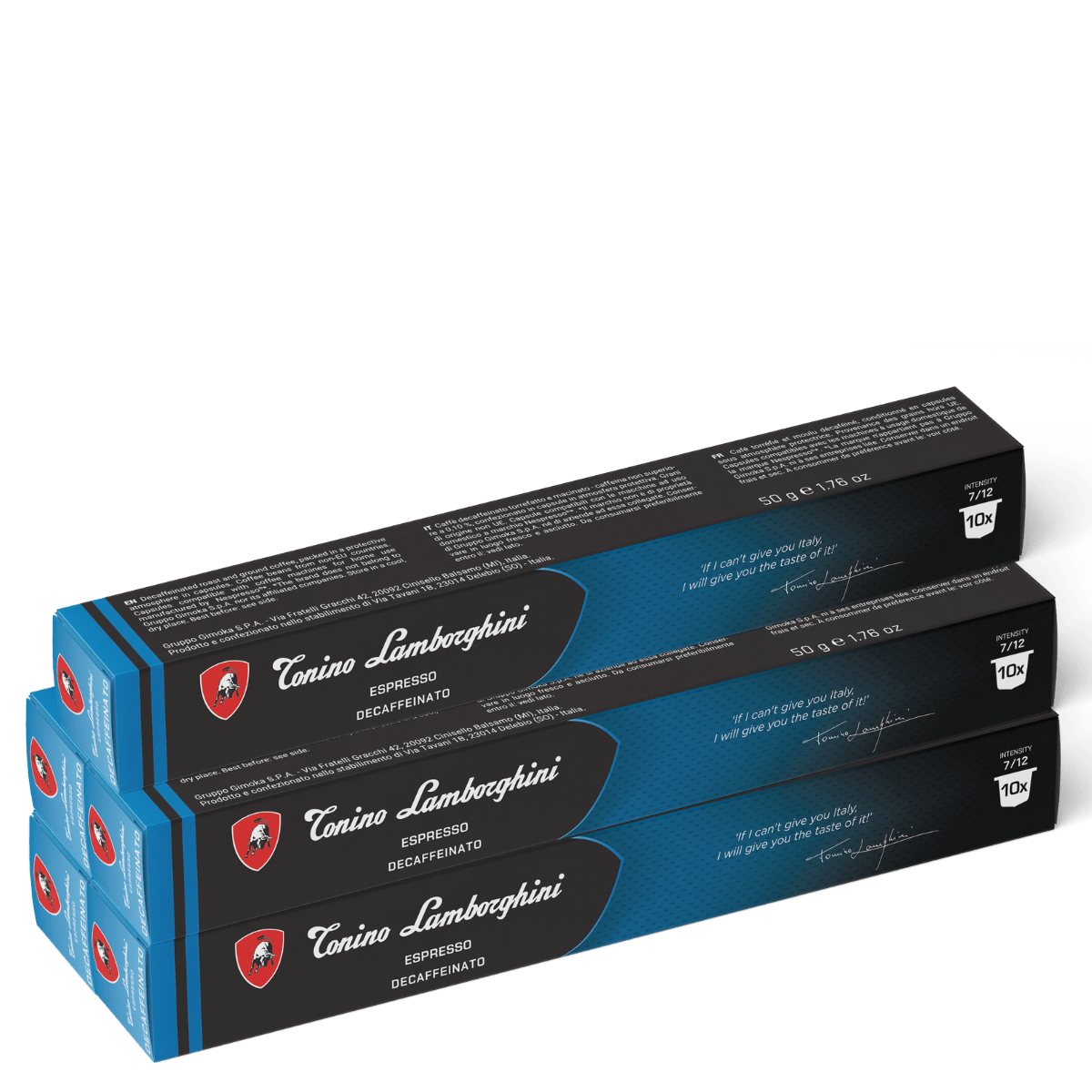 Tonino Lamborghini Decaf Coffee Pods-red-50 pods