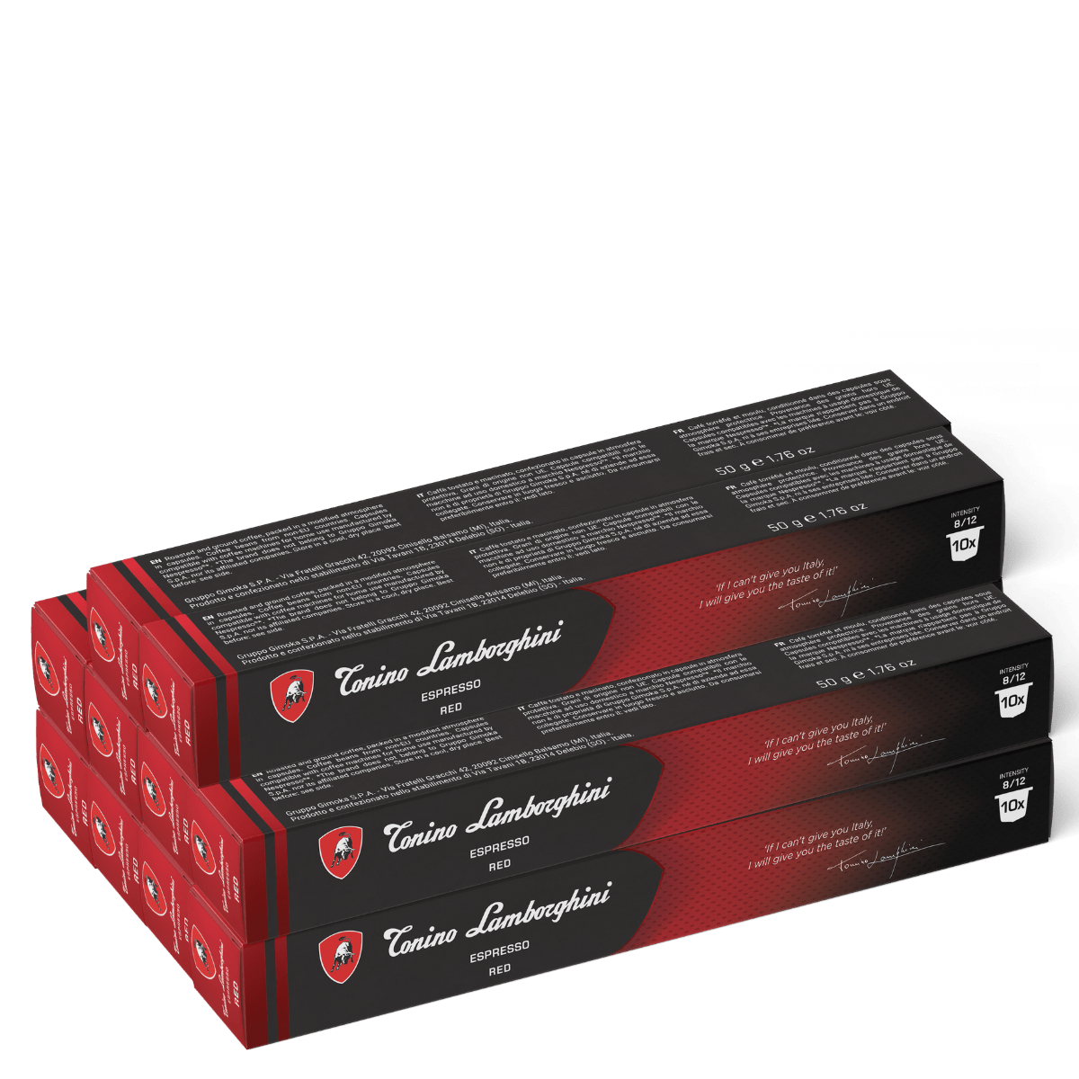 Tonino Lamborghini Coffee Pods-red-100 pods