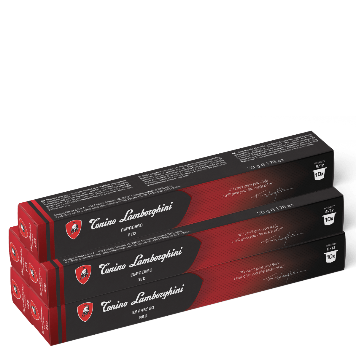 Tonino Lamborghini Coffee Pods-red-50 pods