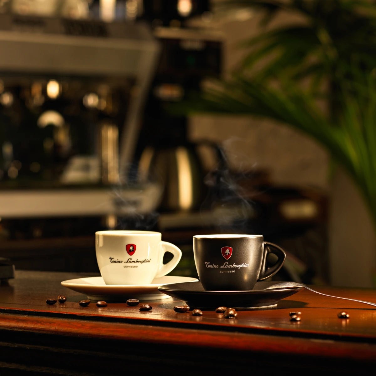 Italian Coffee Cup and Saucer - Black Collection - Tonino Lamborghini