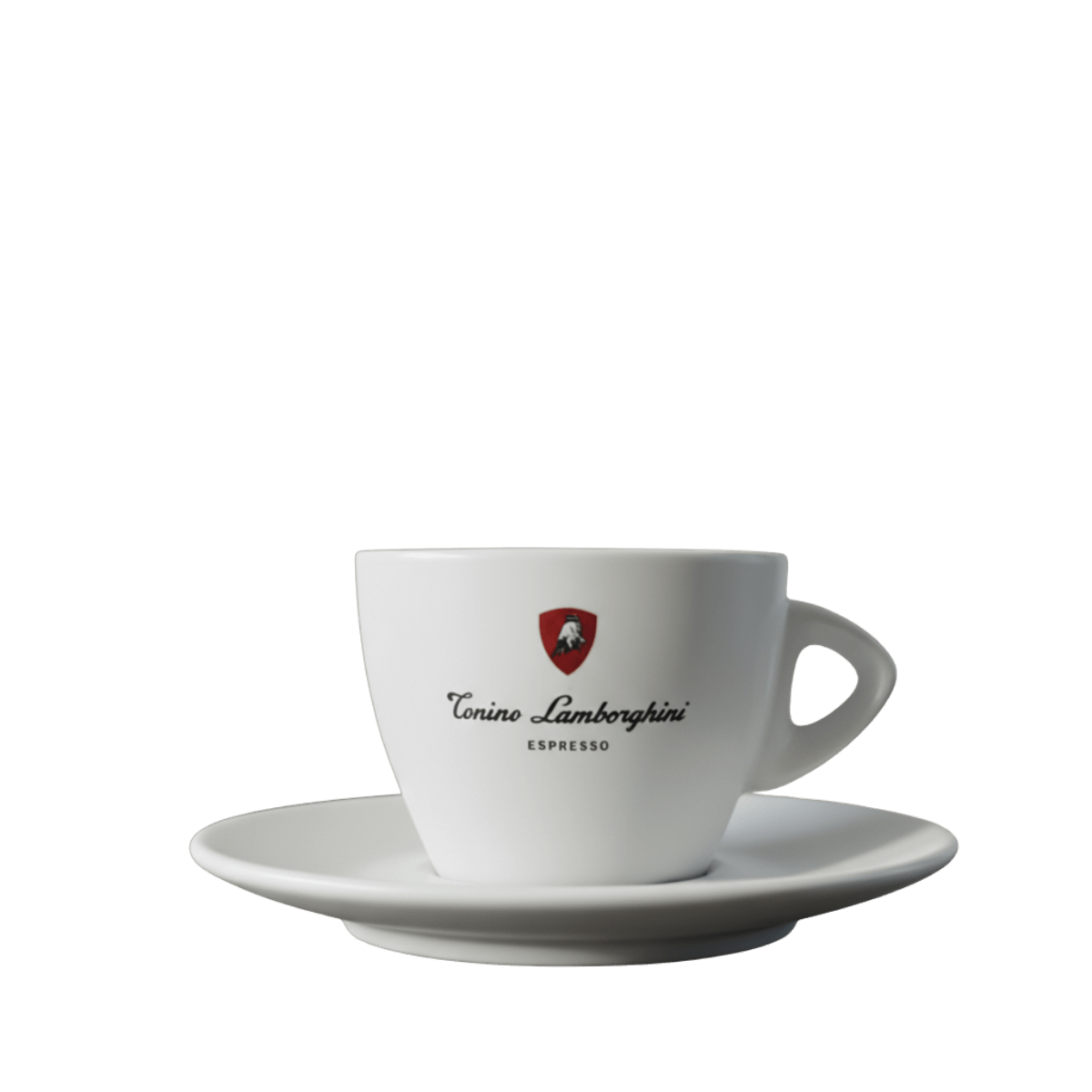 Italian Coffee Cup and Saucer - White Collection - Tonino Lamborghini
