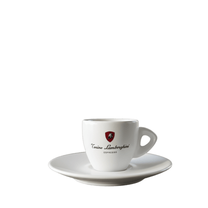 Italian Coffee Cup and Saucer - White Collection - Tonino Lamborghini